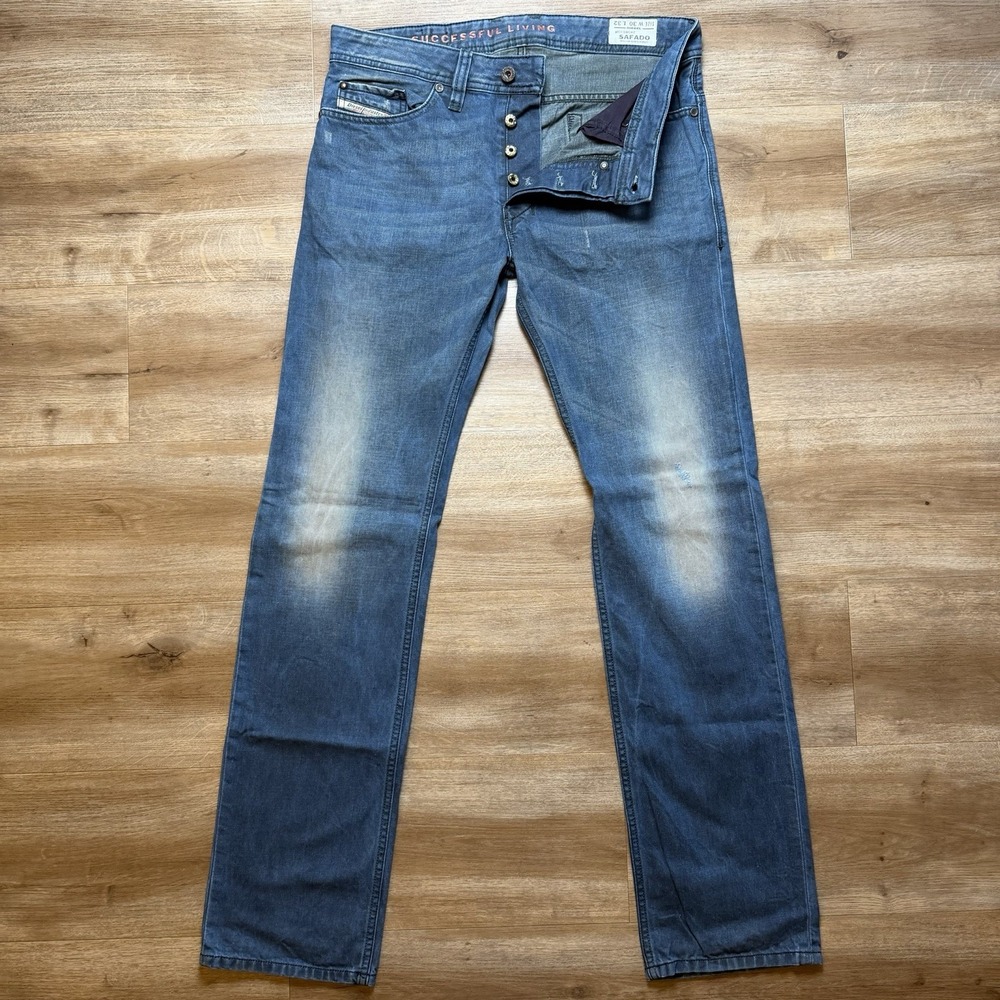 Diesel Slim Straight Men's Jeans in Faded Blue